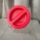 Glass candy jar red lid borgonovo italy
