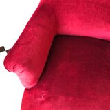 Napoleon III armchair in garnet velvet