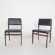 Set of 2 Topform dining chairs in black faux leather, The Netherlands 1950'