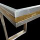 Console italienne acier et laiton 1970