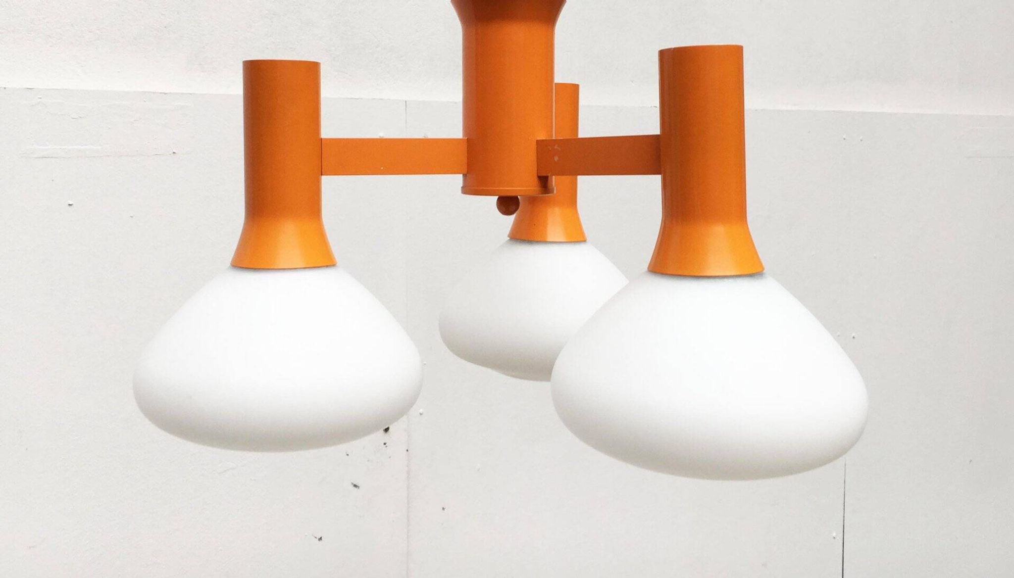 Orange Vintage Space Age Pendant Lamp