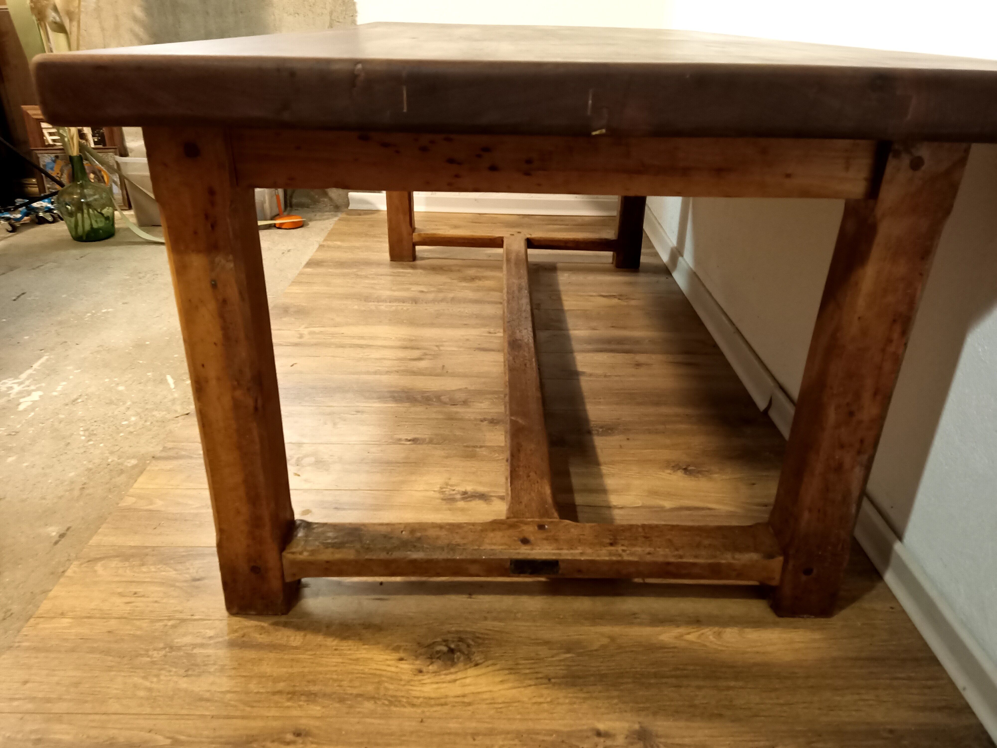 Vintage solid oak farmhouse table