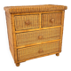 Vintage rattan chest of drawers 1970s