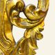 Antique wall mirror in carved and gilded wood, baroque style, 140 × 115 cm