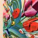 Quadriptyque de peintures abstraites florales au couteau JP Accault