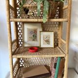 Vintage rattan shelf