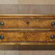 Paire de buffets vintage néoclassique en bois de ronce de chêne