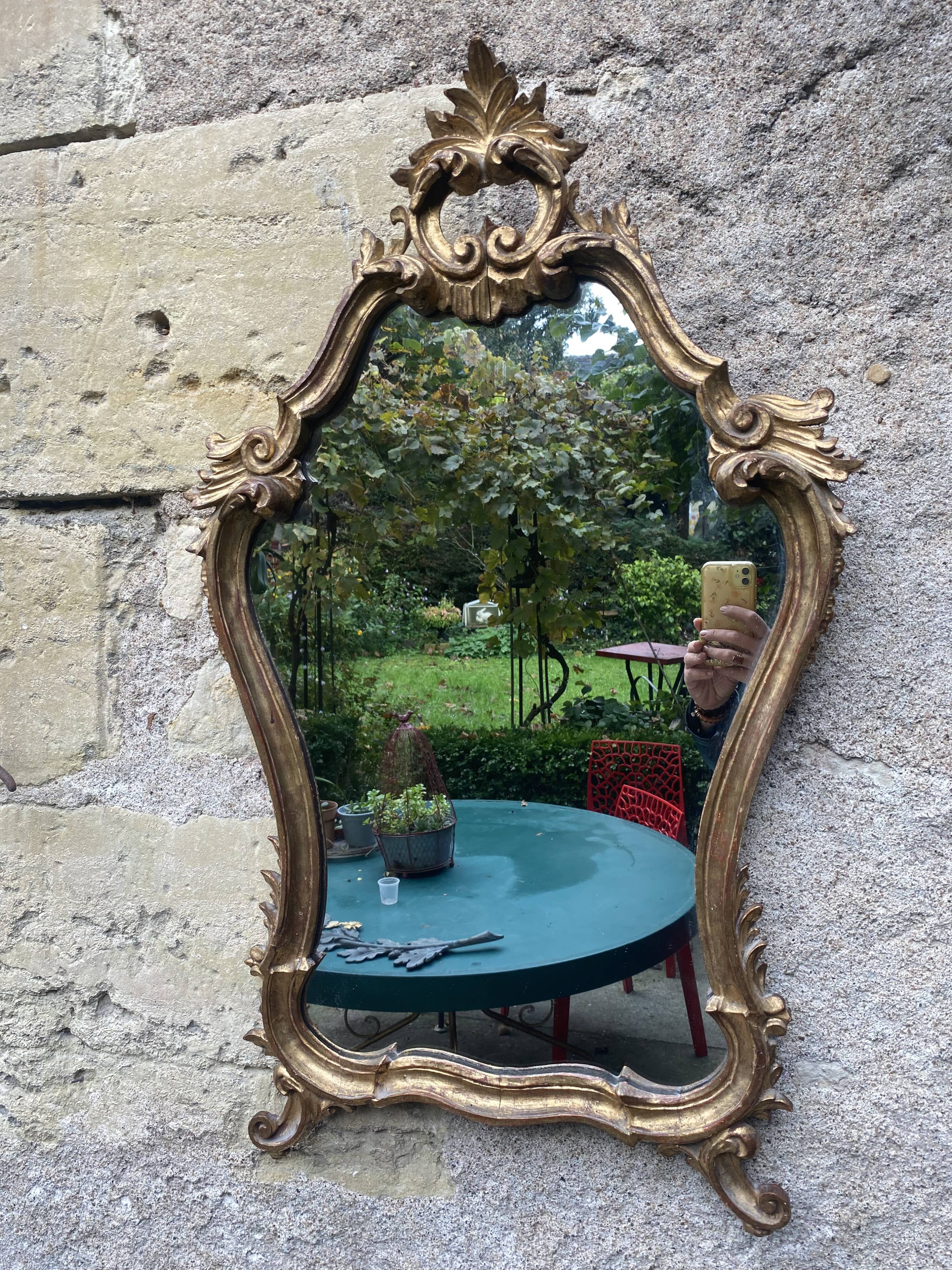 Vintage gold mirror