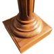 Fluted wooden column pedestal