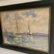 Vintage Oil Painting – Sailboats on the Sea