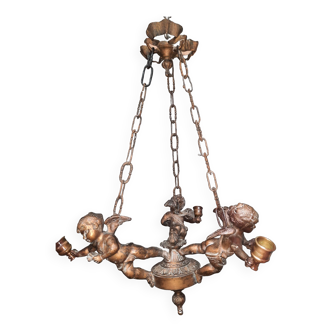 Suspension composed of 3 bronze angels