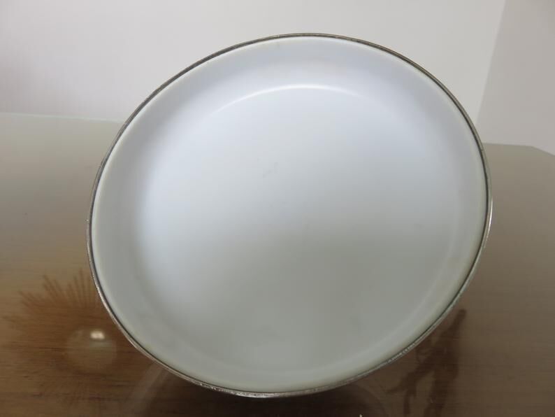 Silver metal "apple" ice bucket 60s
