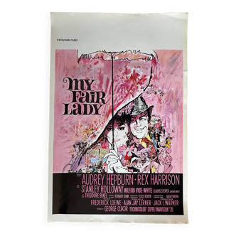 Affiche cinéma "My Fair Lady" Audrey Hepburn 37x55cm 70's