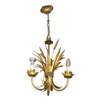 Lustre épis de blé style Hans Kögl - Hollywood Regency, années 70