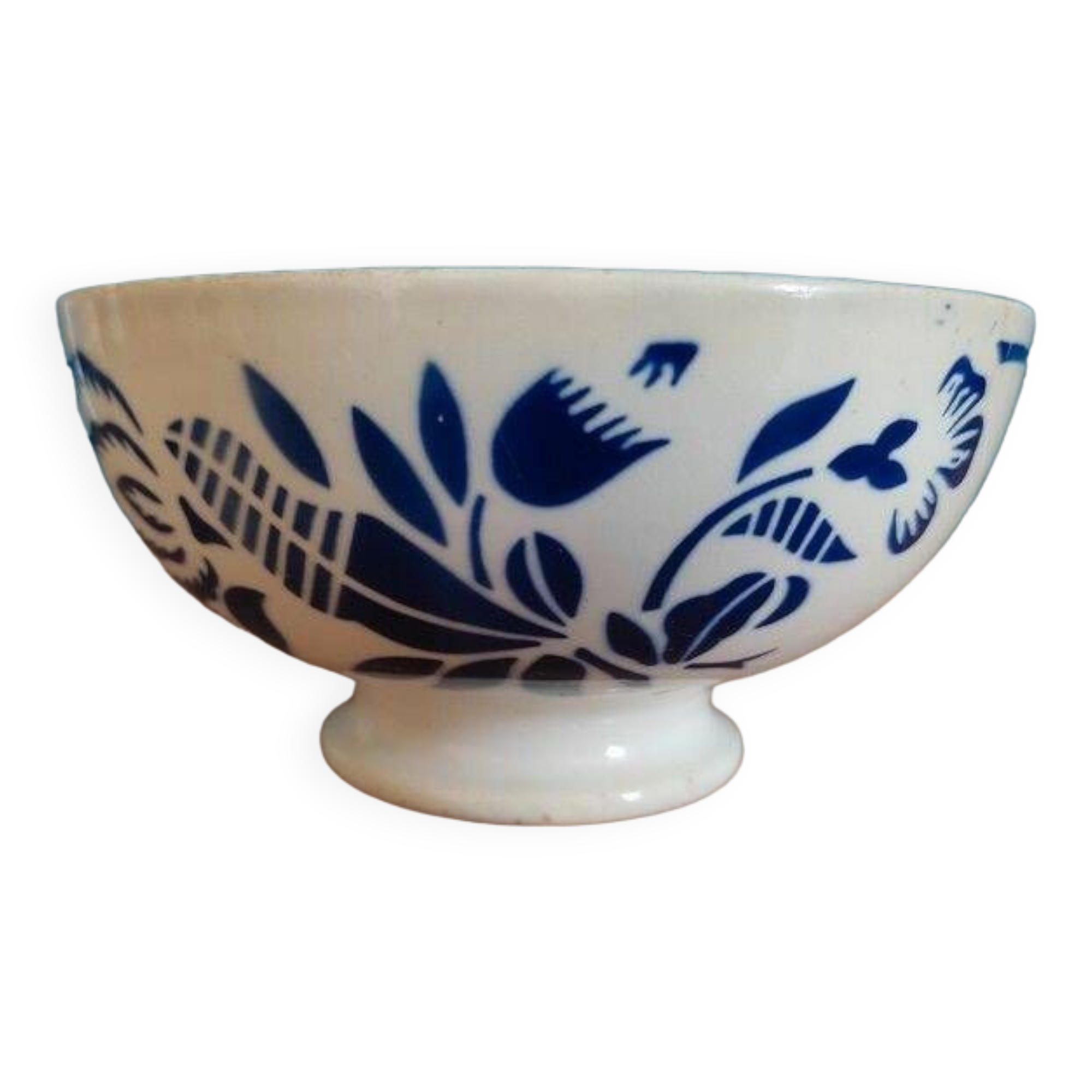 Digoin Badonviller ceramic bowl blue