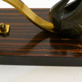 Art Deco swan table lamp