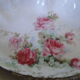 Servant beggar old porcelain 3 compartments small roses on white background