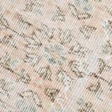 5x12 Pastel Beige Pink Turkish Vintage Area Rug, 160x375Cm