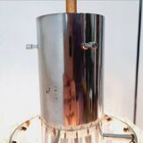 Cascade chandelier - vintage - steel and glass