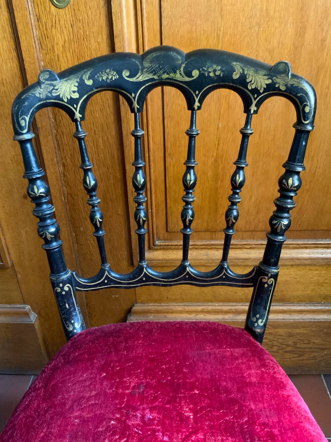 Black and gold Napoleon III chairs
