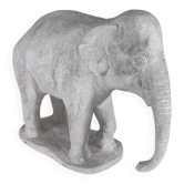 Grand me sculpture d’éléphant en plâtre