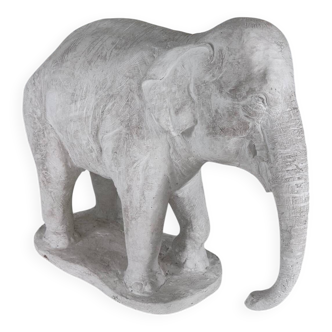 Large plaster elephant sculpture