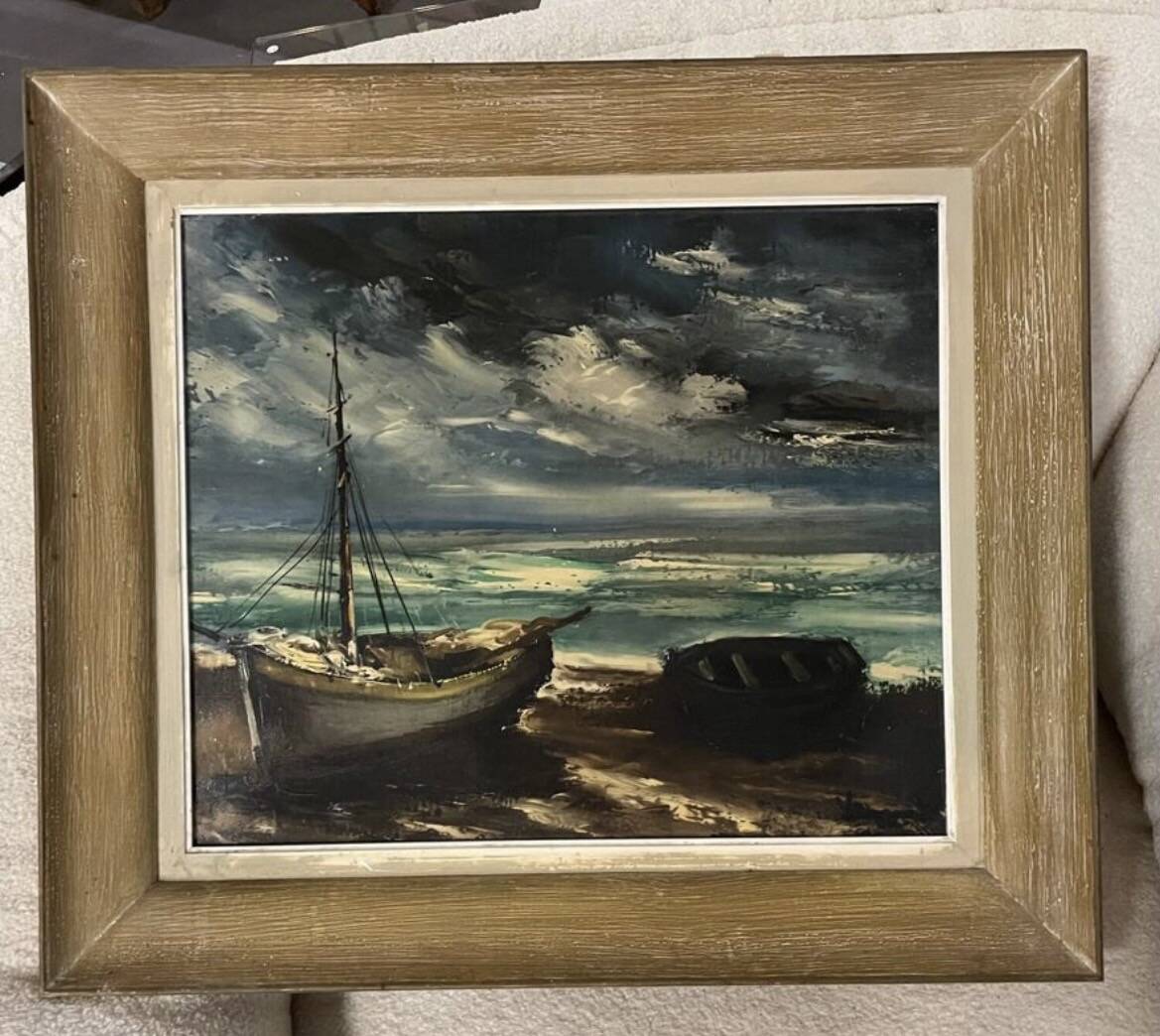Maurice Vlaminck oil on canvas seascape