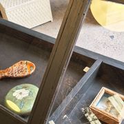 Antique display cabinet on legs