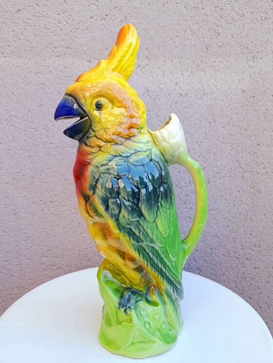 St Clément slip parrot pitcher, 1950