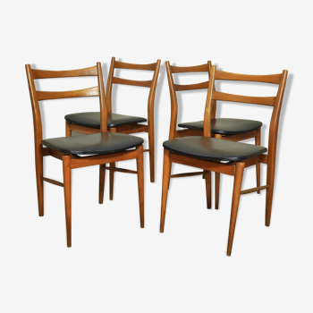 4 scandinavian chairs of the 1960