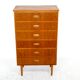 Commode tallboy en teck, suède, 1950