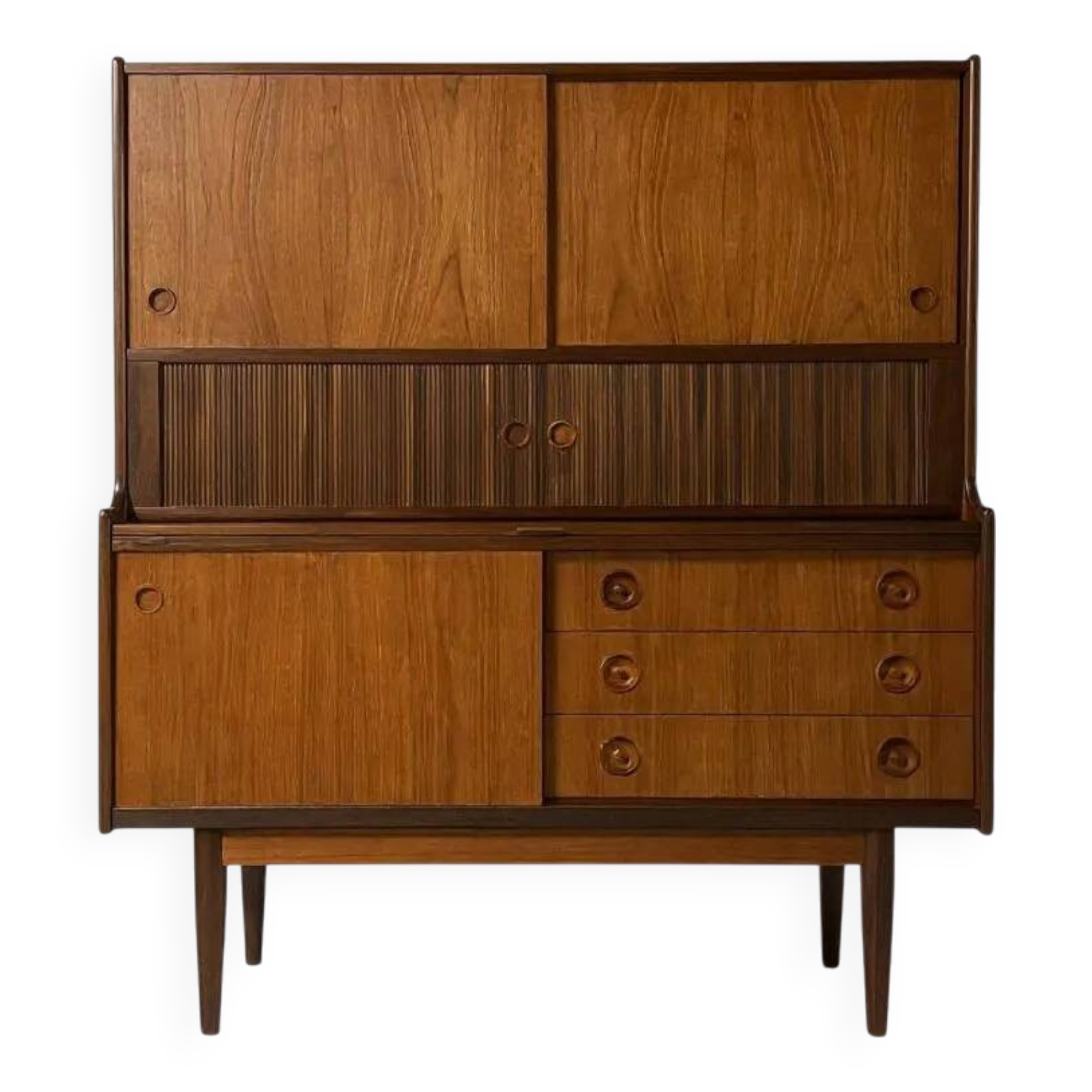 Vintage Johannes Andersen Scandinavian high sideboard from the 60s/70s