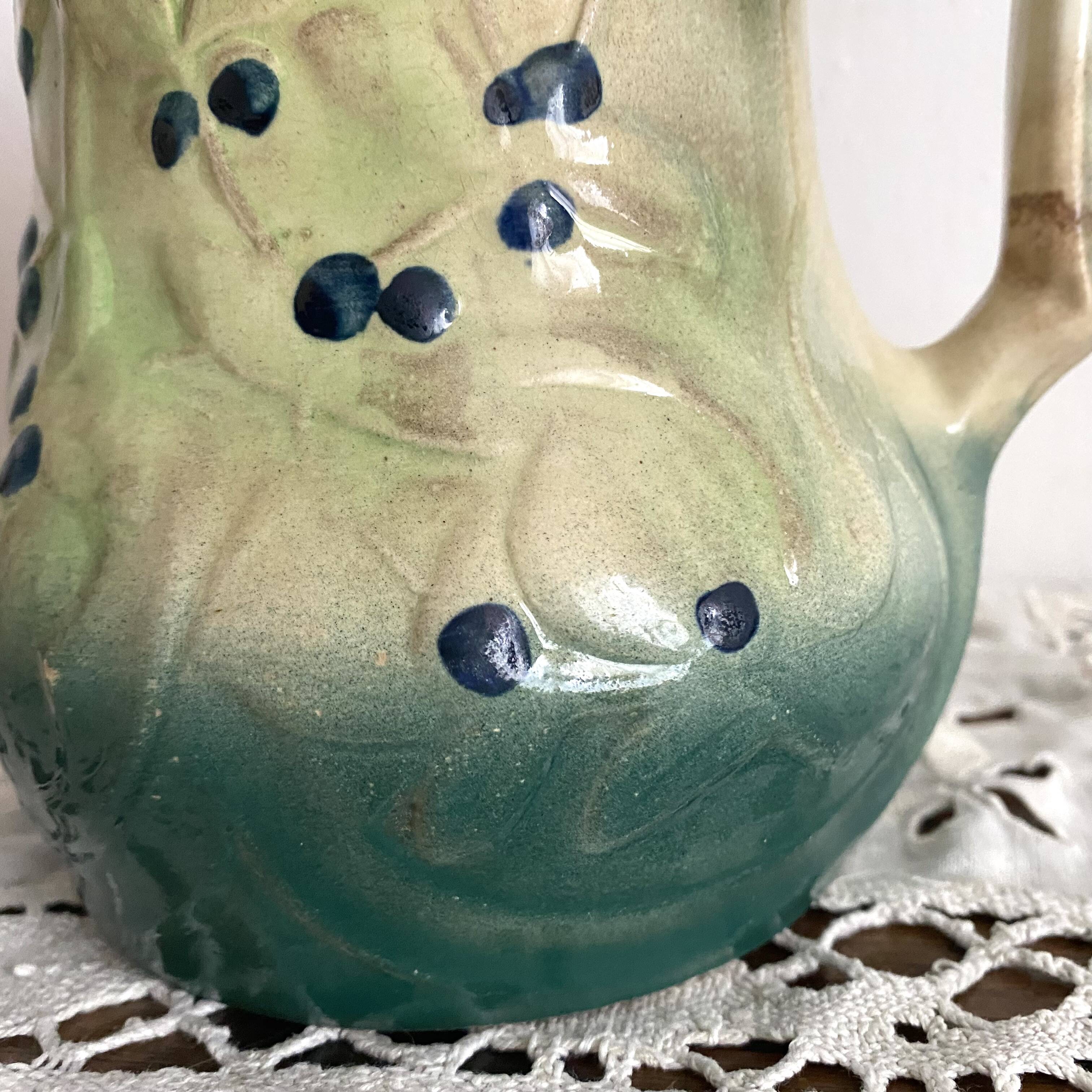 Castres earthenware slip pitcher, late 19th century