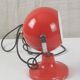 Vintage red “metal” ball lamp