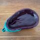 Old Vallauris aubergine ceramic vintage empty pocket bowl