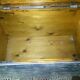 Large blue patinated chest of drawers in solid pine, Hungarian farmhouse style 1940s.