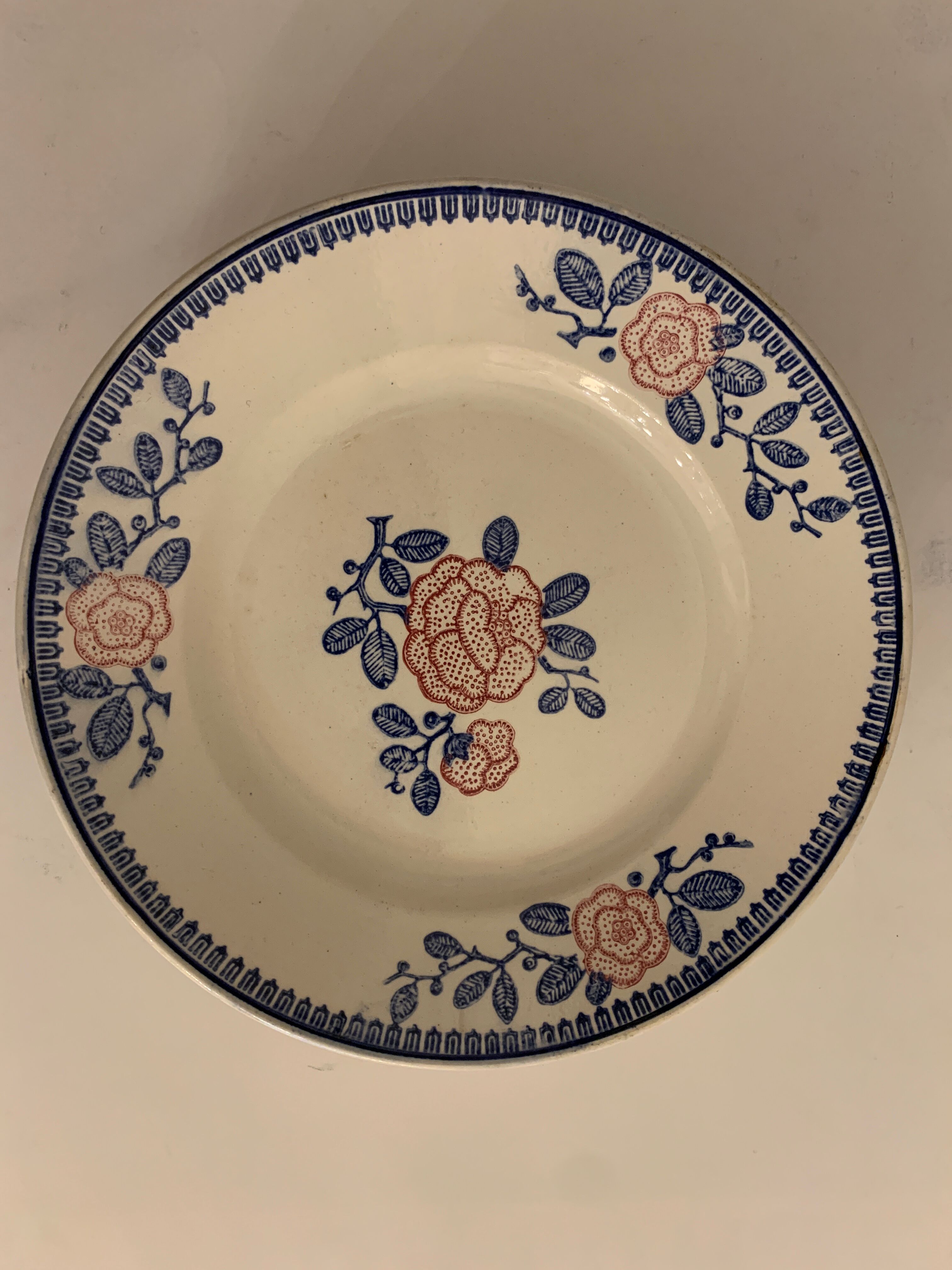 5 Longwy dessert plates, Venice model, art deco