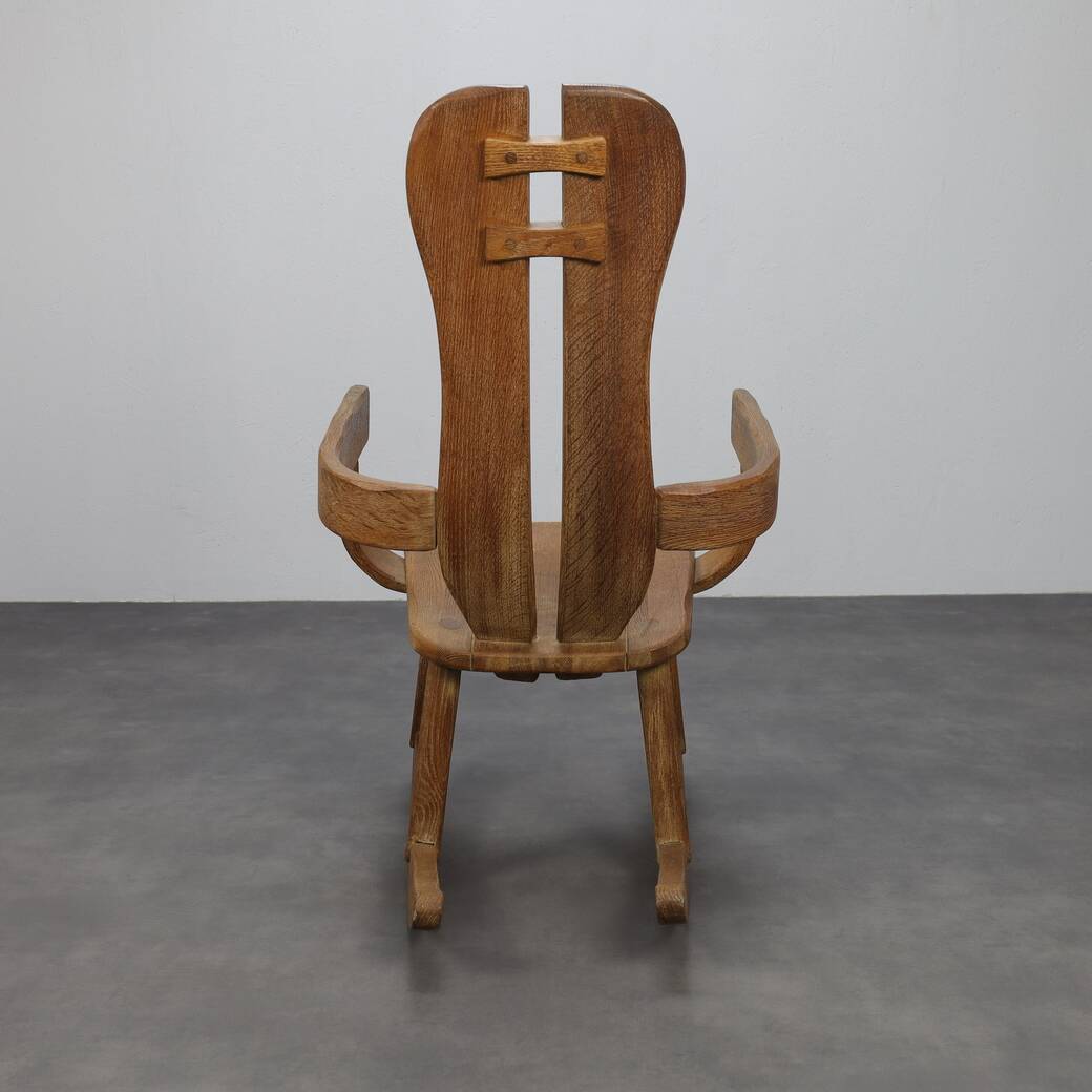 Brutalist Rocking Chair by De Puydt, 1970s