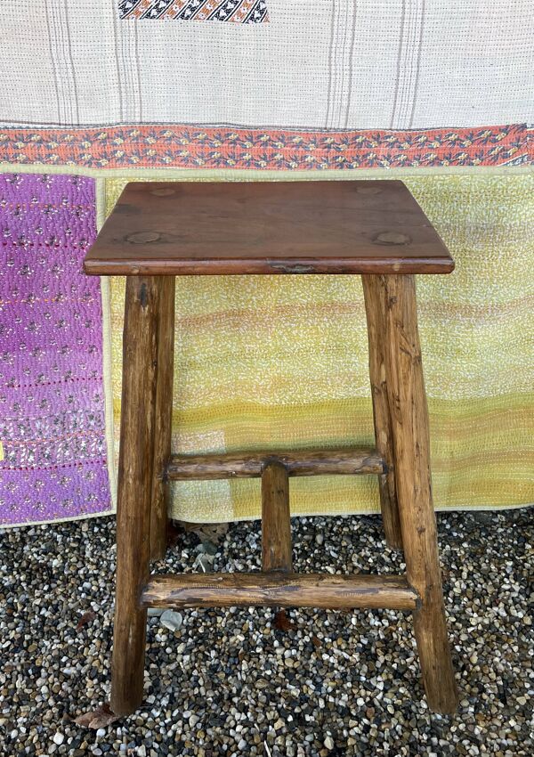 Tabouret haut en teck