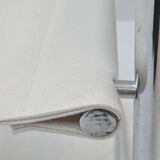 Set of 4 Chrome Sled-Base Chairs, Reupholstered in Italian Chioccarello Lin