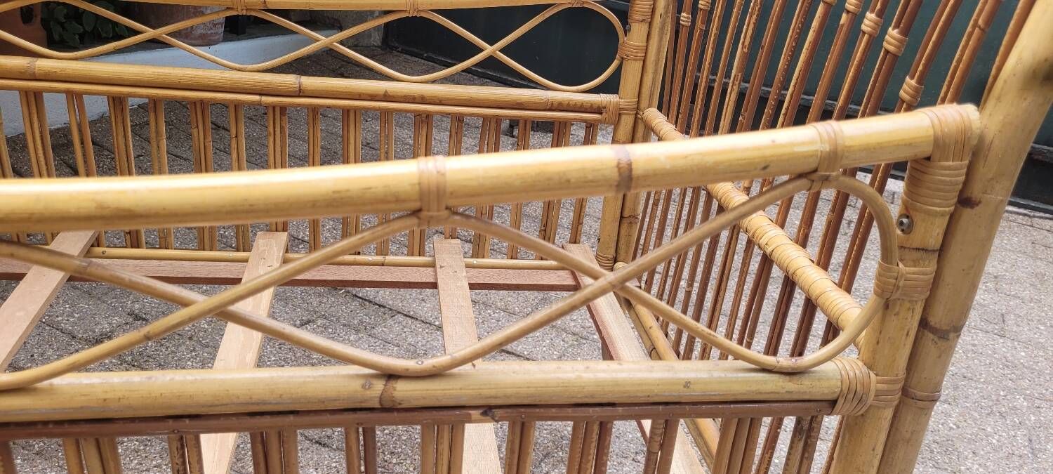 60s rattan children's bed