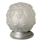 Art Deco frosted glass ball ceiling light