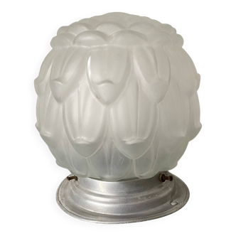 Art Deco frosted glass ball ceiling light