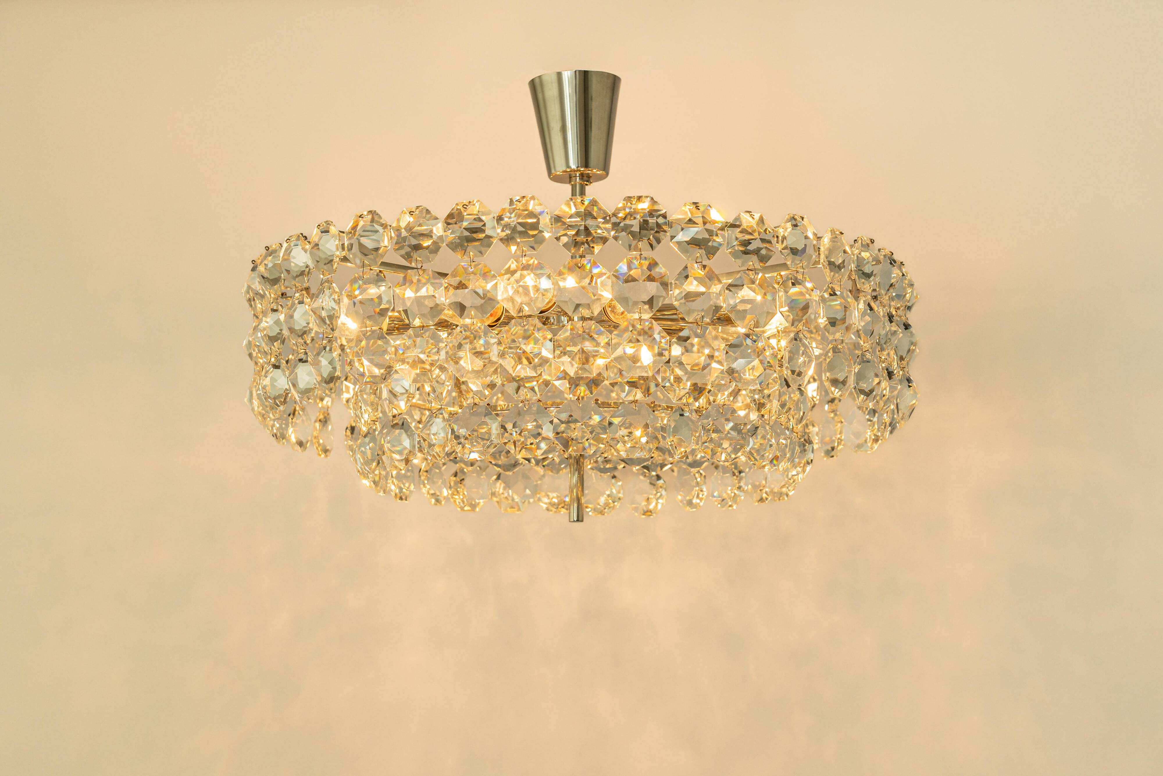 Lustre Bakalowits, Chrome and Crystal Glass, Austria, 1960s