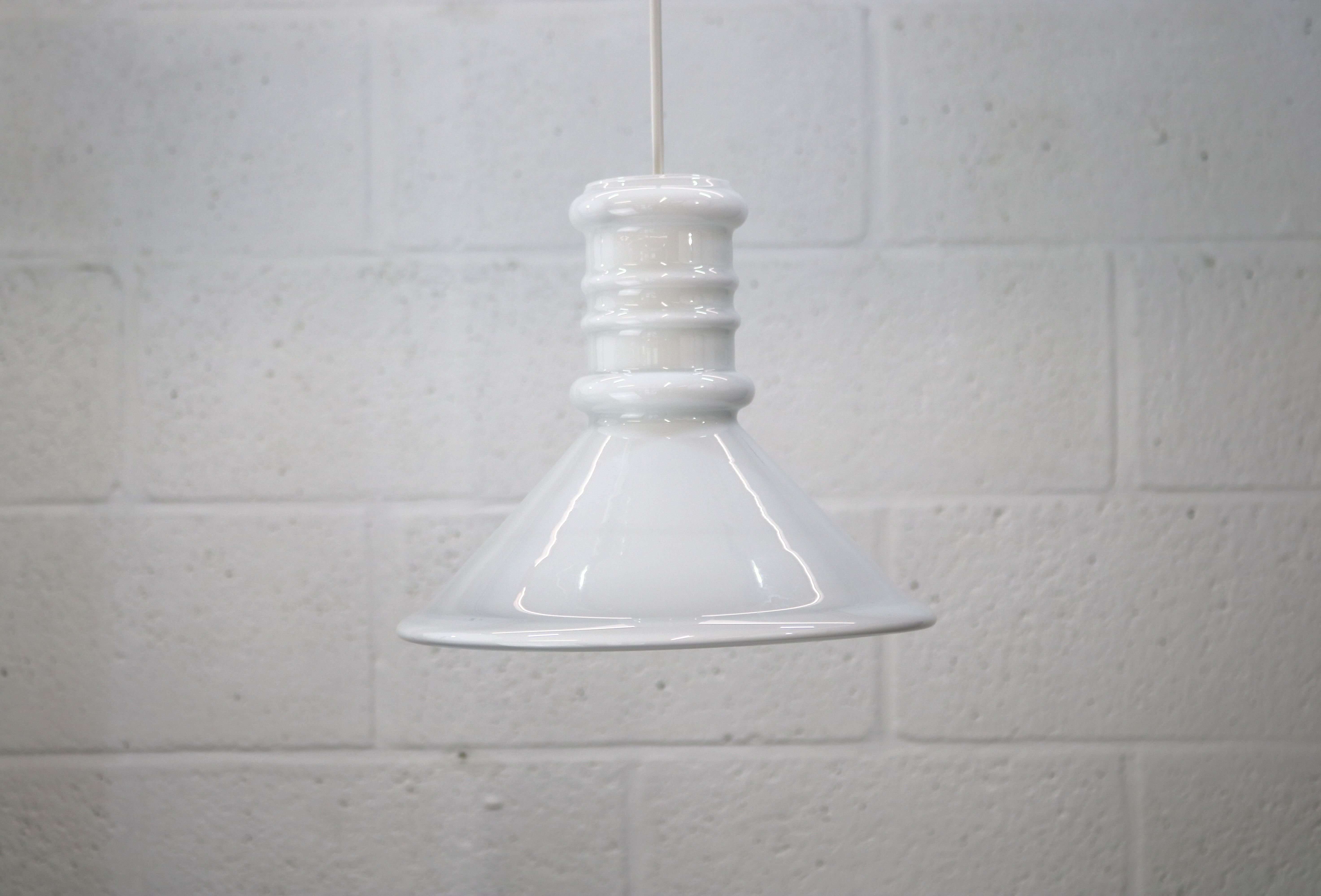 Opal glass pendant lamp designed by Sidse Werner for Holmegaard Copenhagen