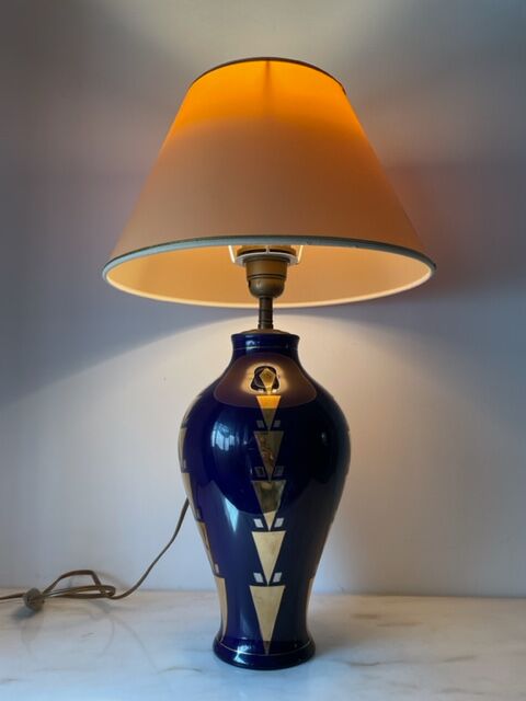 Art Deco lamp Boch la Louvière ceramic
