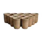 Lot de 14 verres en grés Rhodaceram