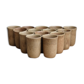 Set of 14 Rhodaceram sandstone glasses