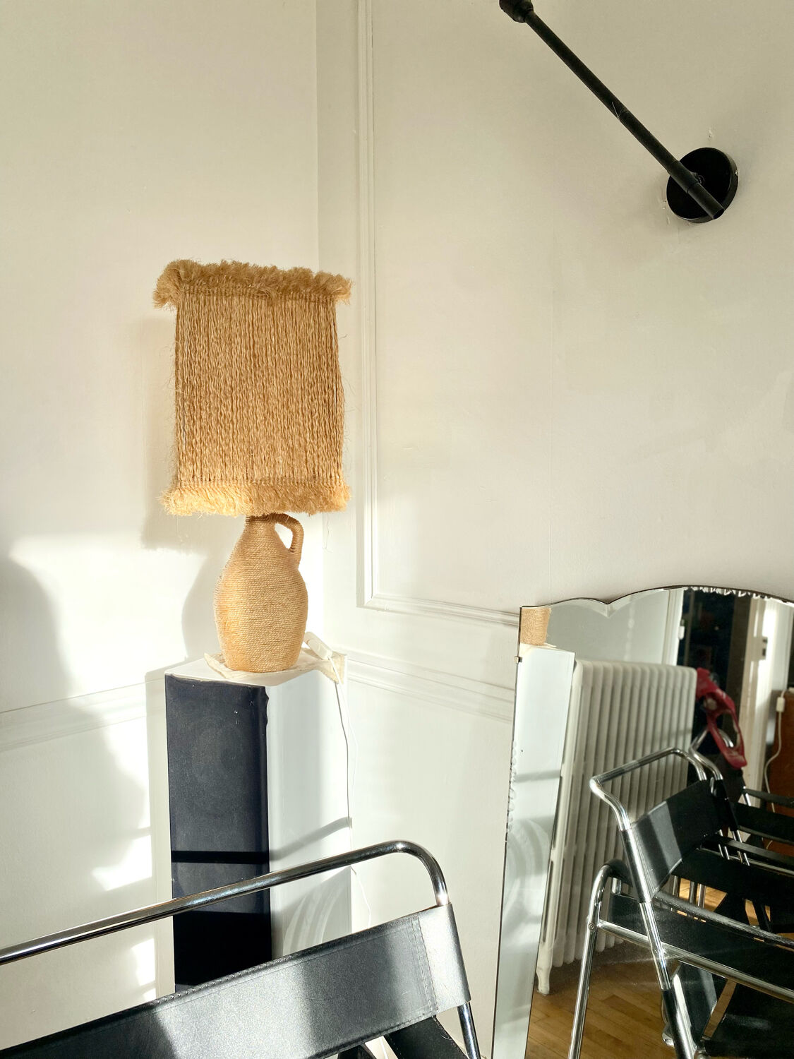 Lampe en corde vintage