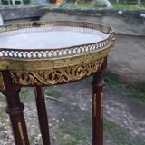 Antique Louis XVI style side table with marble top